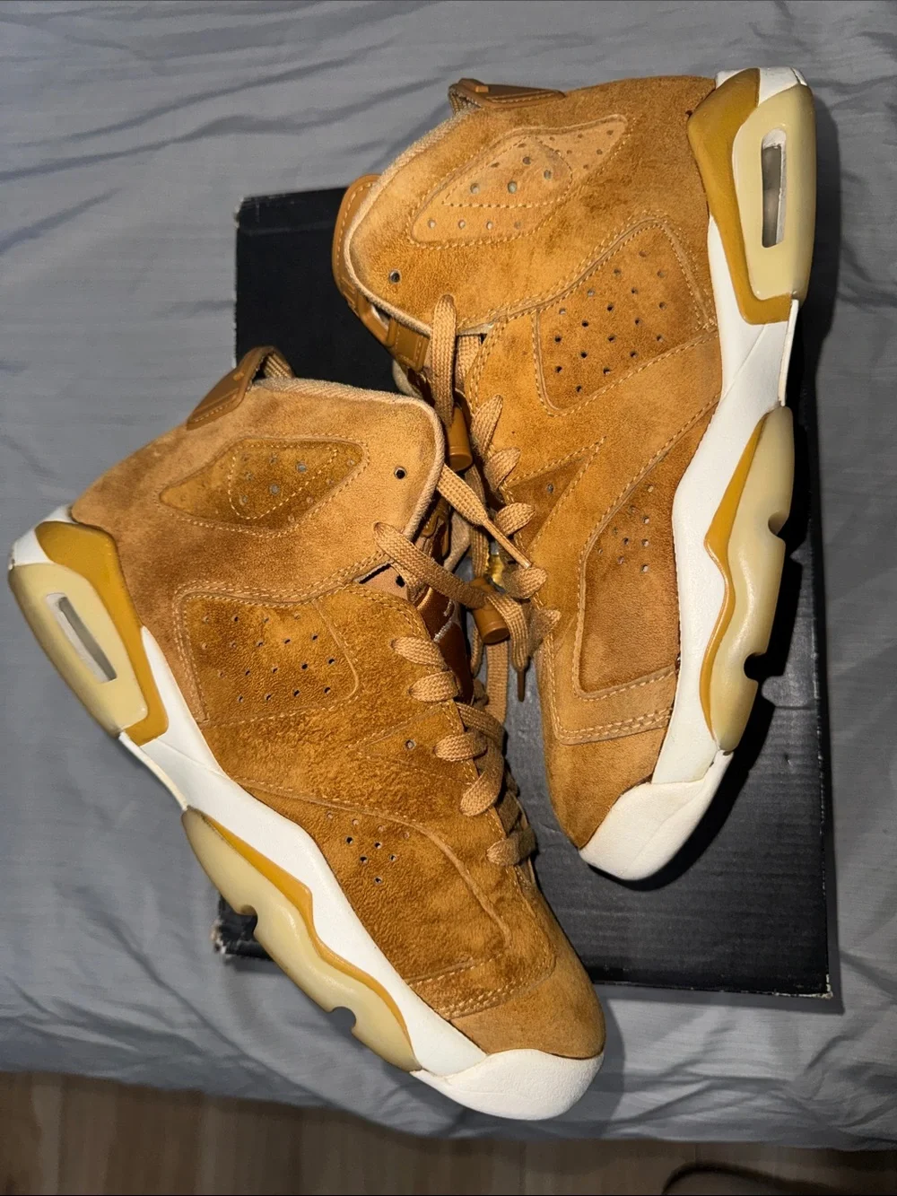 Jordan Wheat Brown Suede 6s